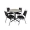Kobe Kobe Round Table & Chair Set, Wood, Metal, Vinyl Top, Maple TKB30RNDPL29BK - alternate 1